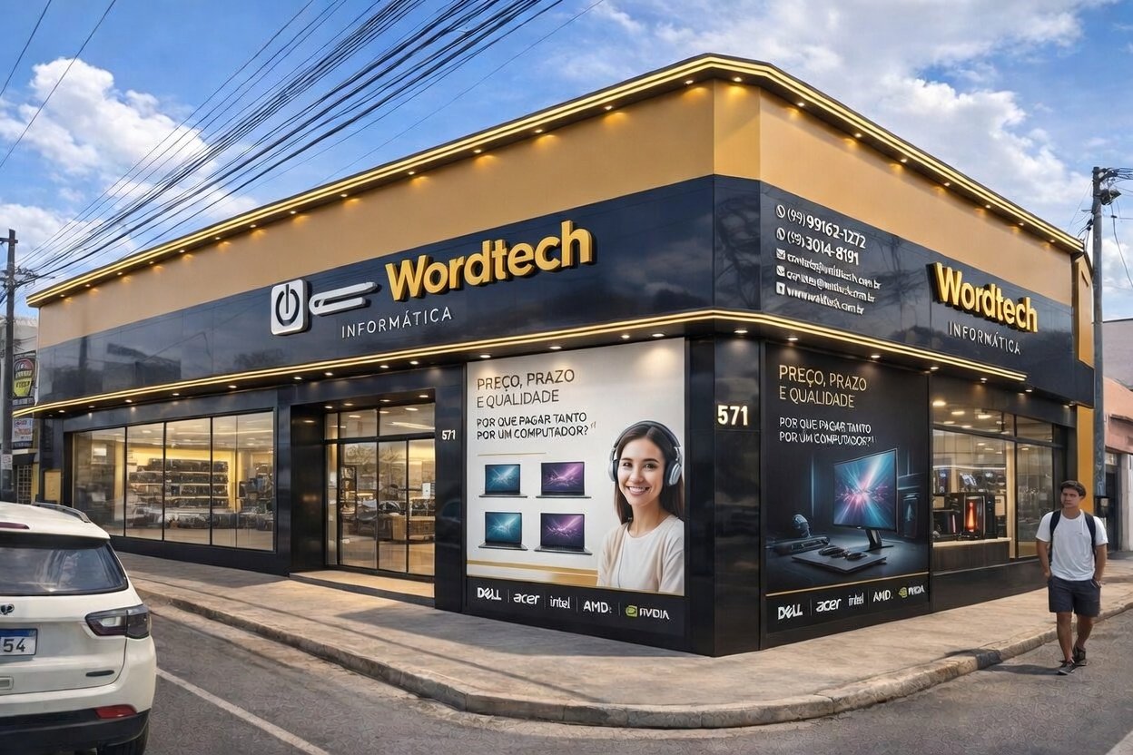 Fachada da loja Wordtech Informática